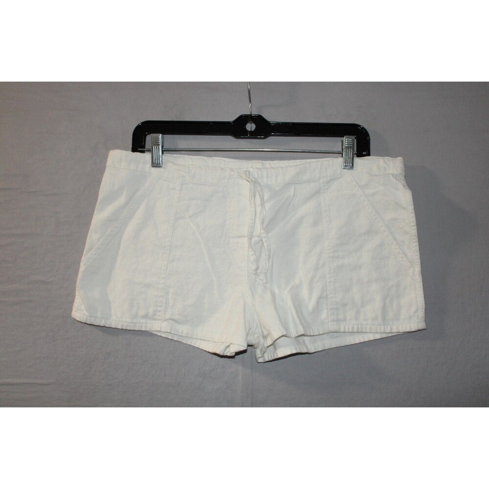 Elan Wear Linen Blend Shorts Size Large Drawstring Preppy Core Beach